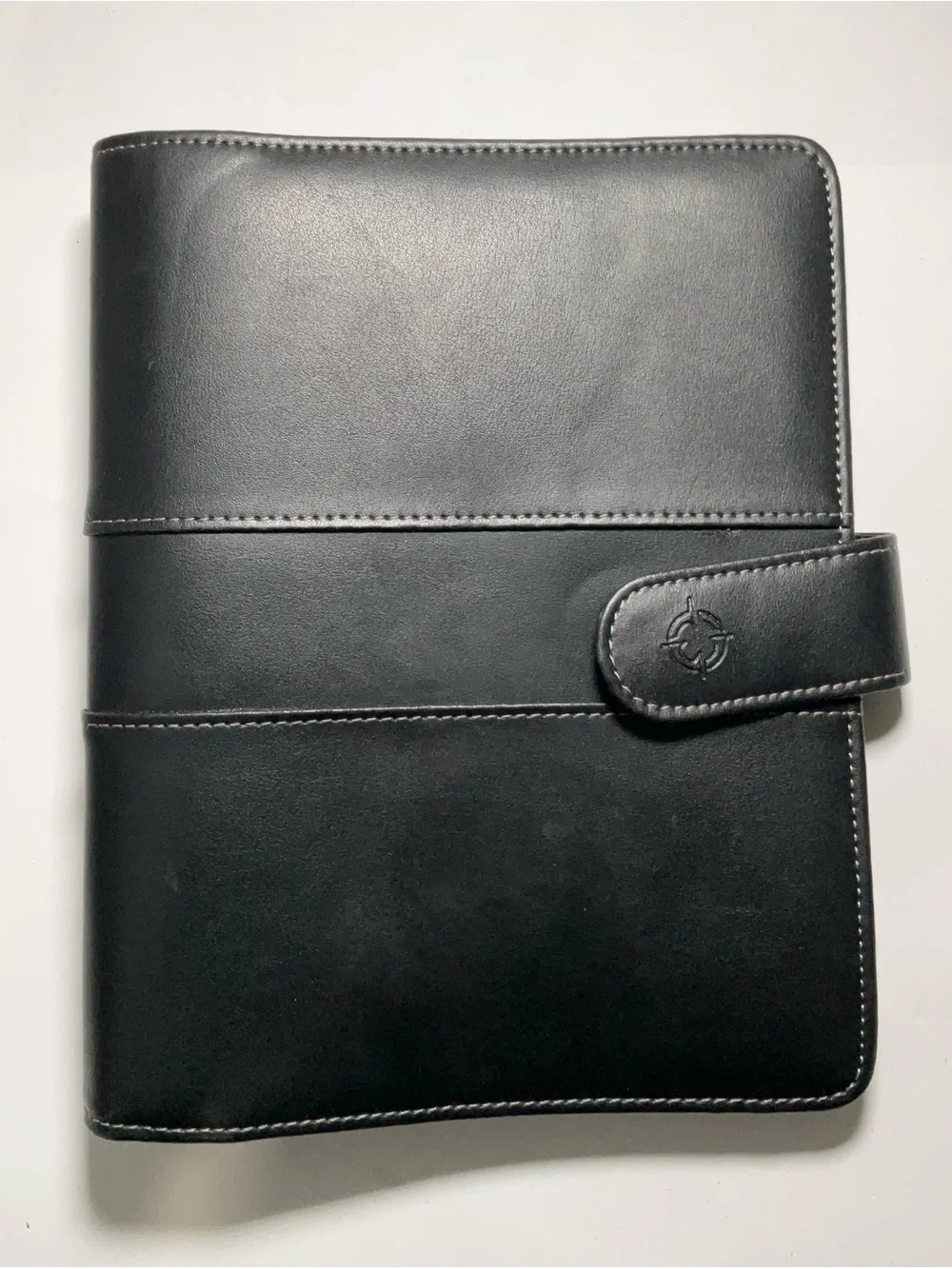 Franklin Covey Black Faux Leather Planner 7 Ring Binder 7”x9”